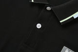 Camiseta 8287-8# Tipo Polo Negra Para Hombre
