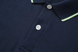 Camiseta 8284-8# Tipo Polo Azul Oscuro Para Hombre