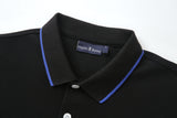 Camiseta 8284-8# Tipo Polo Negra Para Hombre