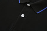 Camiseta 8284-8# Tipo Polo Negra Para Hombre