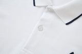 Camiseta 8284-8# Tipo Polo Blanca Para Hombre