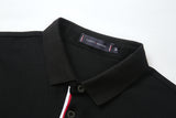 Camiseta T369-8# Tipo Polo Negra Para Hombre