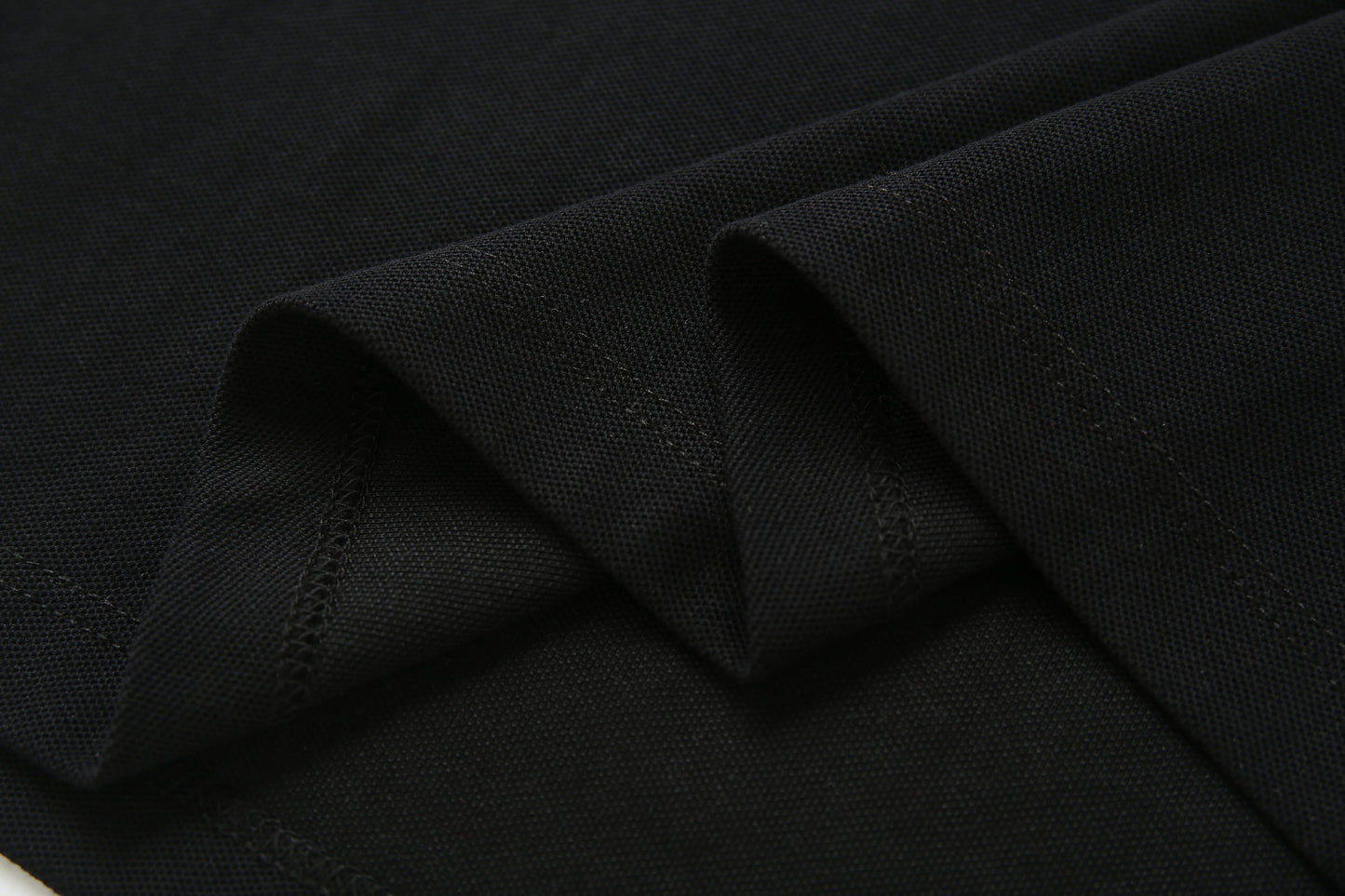 Camiseta T369-8# Tipo Polo Negra Para Hombre