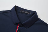 Camiseta T369-8# Tipo Polo Azul Oscuro Para Hombre