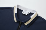 Camiseta 13616# Tipo Polo Azul Oscuro Para Hombre