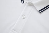 Camiseta 22339# Tipo Polo Blanca Para Hombre