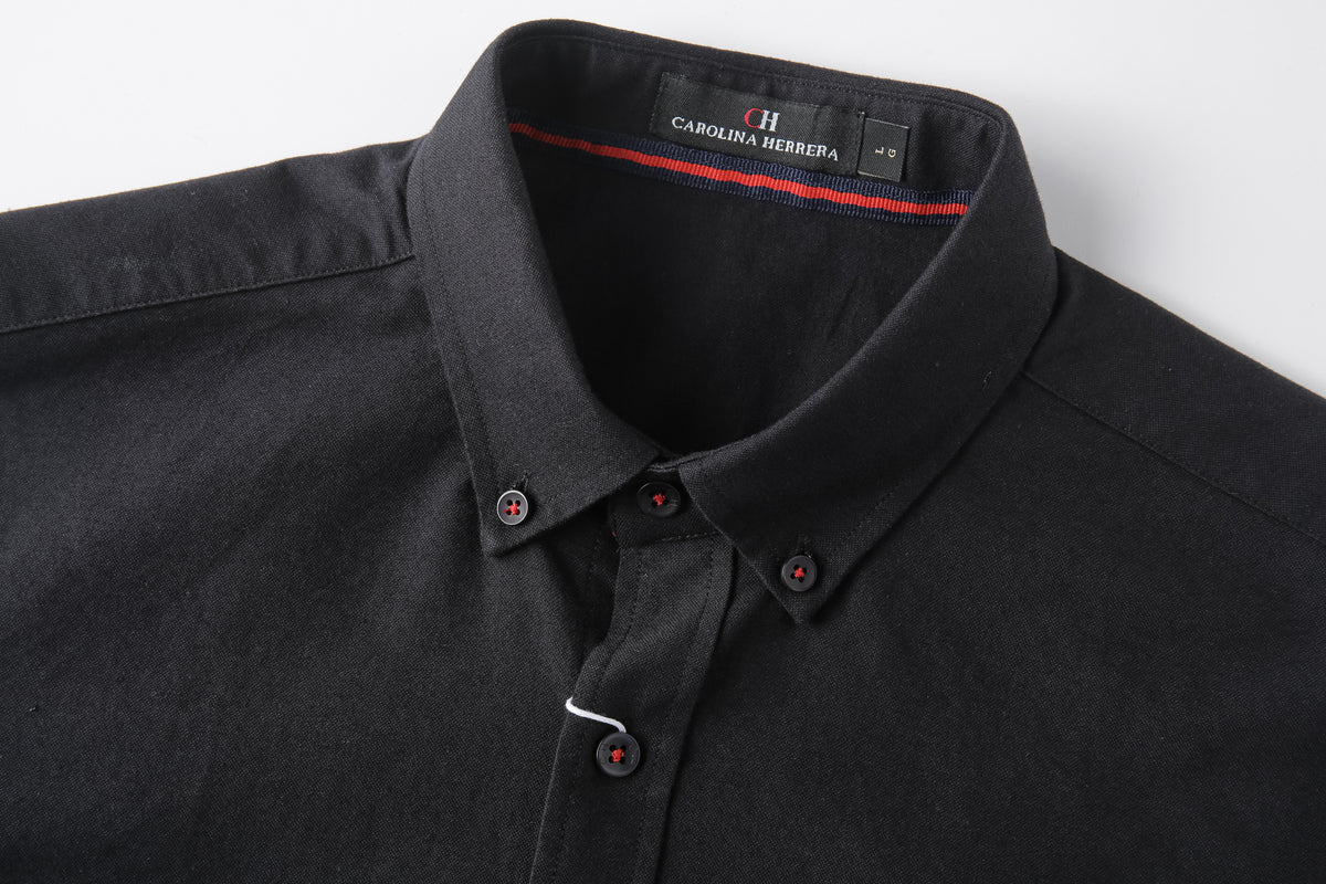 Camisa 50004 Negra Manga Larga para Hombre
