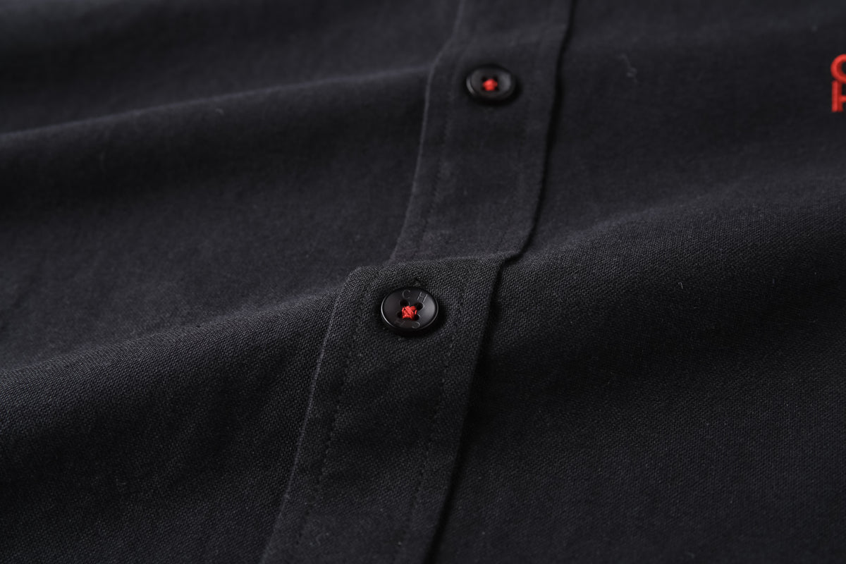 Camisa 50004 Negra Manga Larga para Hombre