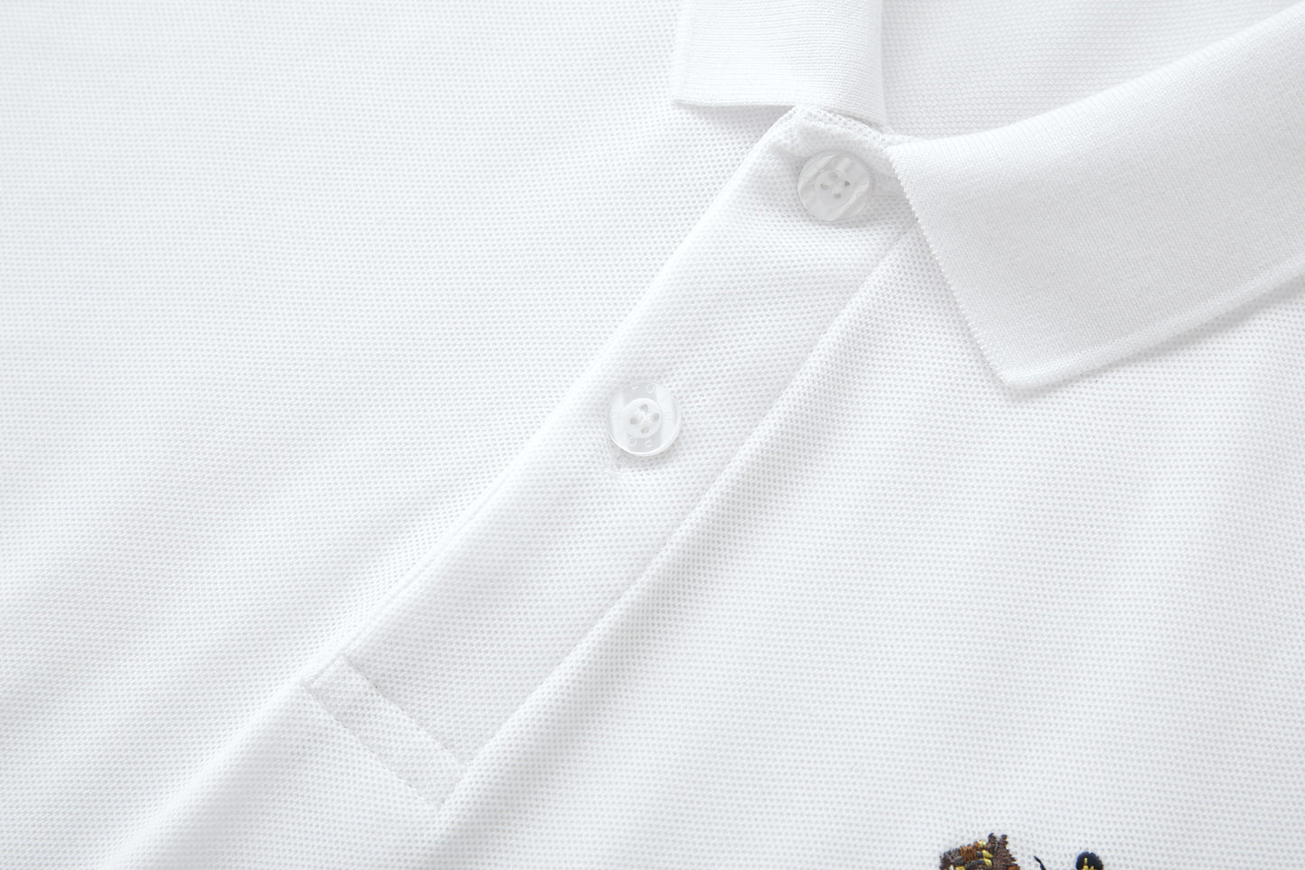 Camiseta 13614# Tipo Polo Blanca Para Hombre