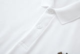 Camiseta 13614# Tipo Polo Blanca Para Hombre