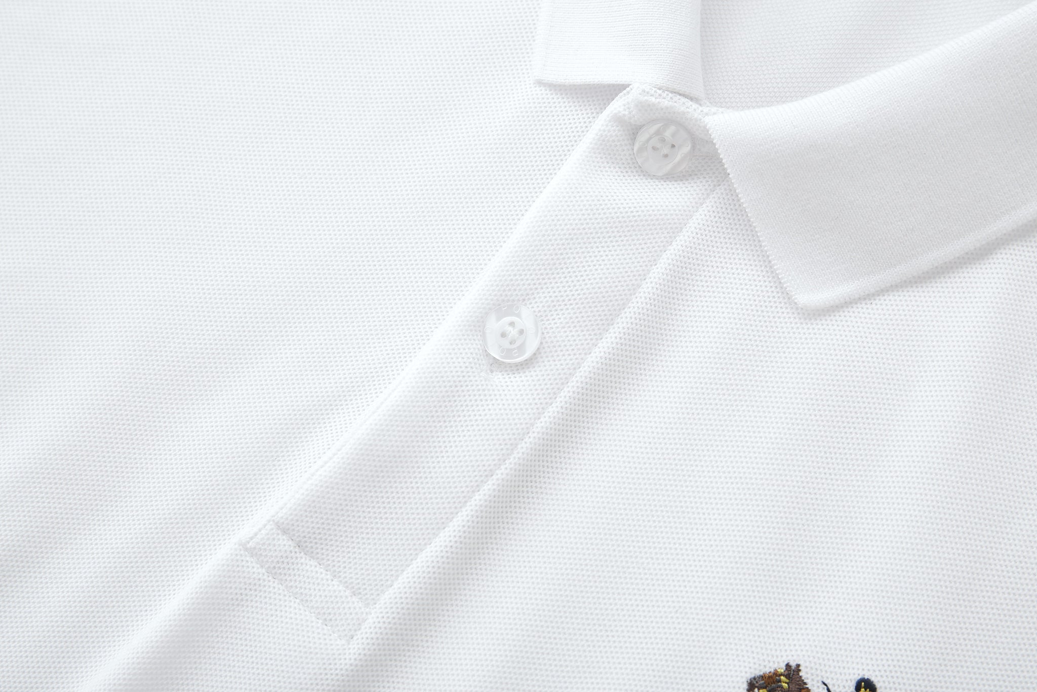 Camiseta 13614# Tipo Polo Blanca Para Hombre