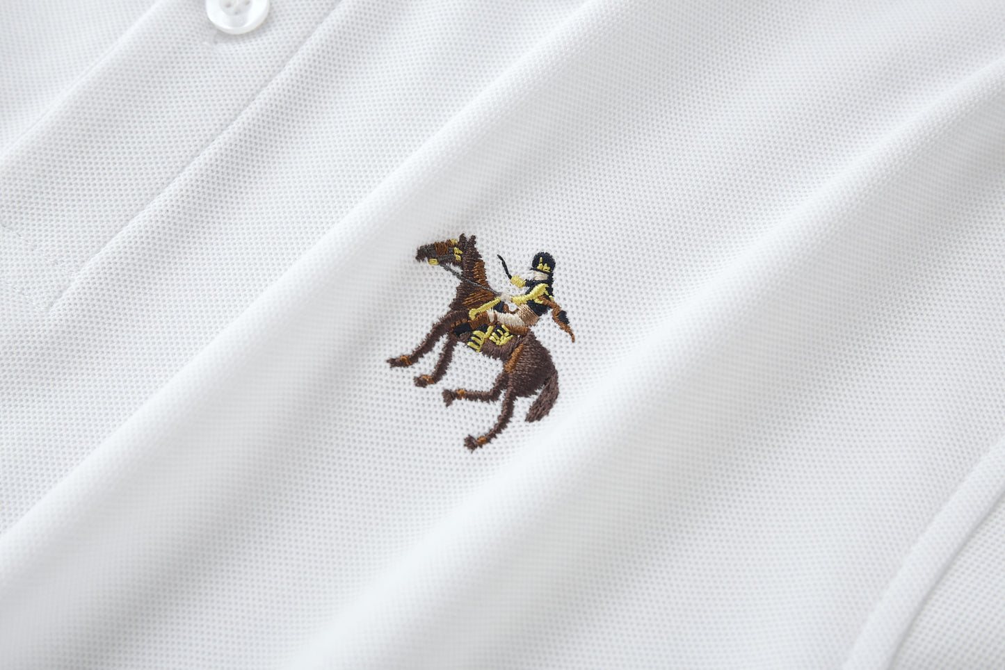 Camiseta 13614# Tipo Polo Blanca Para Hombre