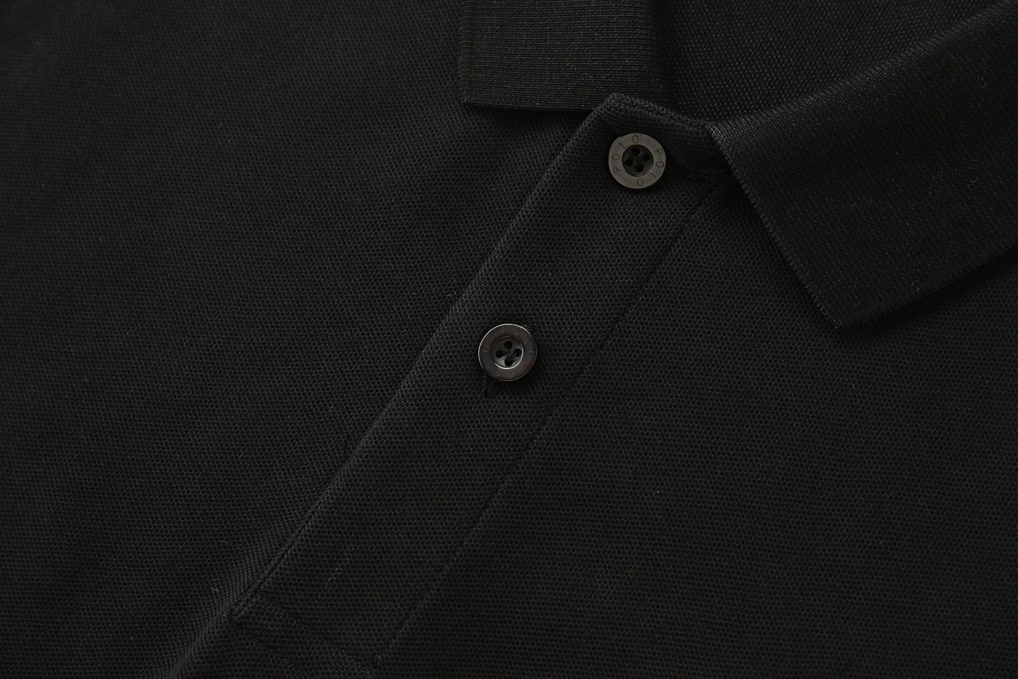 Camiseta 13614# Tipo Polo Negra Para Hombre