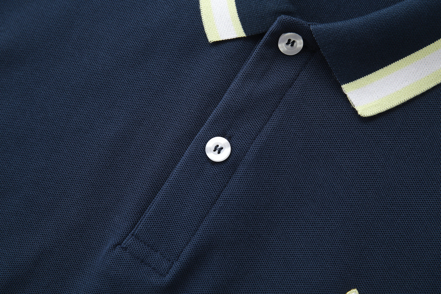 Camiseta 22464# Tipo Polo Azul Oscuro Para Hombre