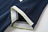 Camiseta 22464# Tipo Polo Azul Oscuro Para Hombre