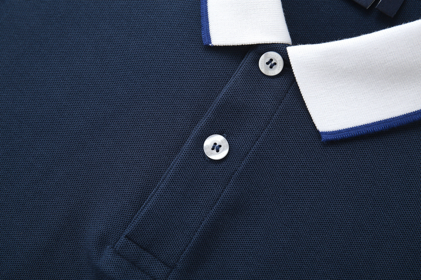 Camiseta 22340# Tipo Polo Azul Oscuro Para Hombre