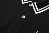 Camiseta 22350 Tipo Polo Negra Para hombre