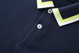 Camiseta 34591# Tipo Polo Azul Oscuro Para Hombre