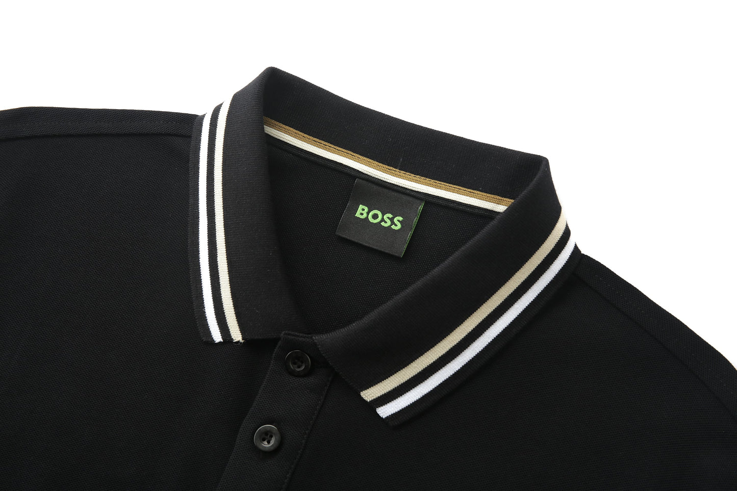 Camiseta 22346# Tipo Polo Negra Para Hombre