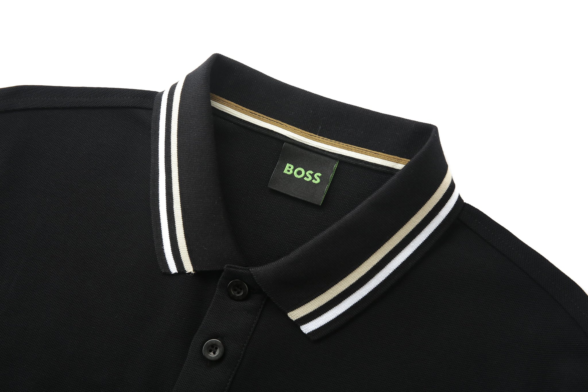Camiseta 22346# Tipo Polo Negra Para Hombre