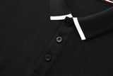 Camiseta 22343# Tipo Polo Negra Para Hombre