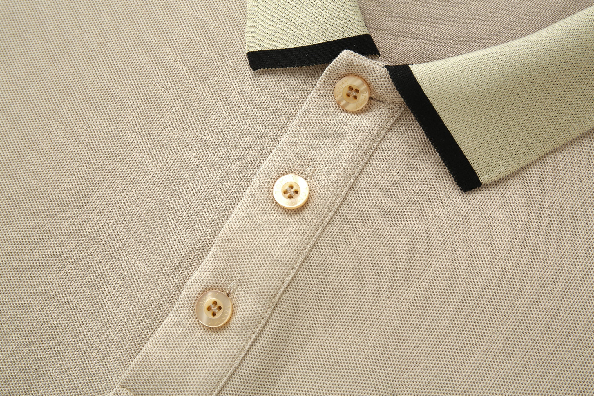 Camiseta 22343# Tipo Polo Khaki Para Hombre