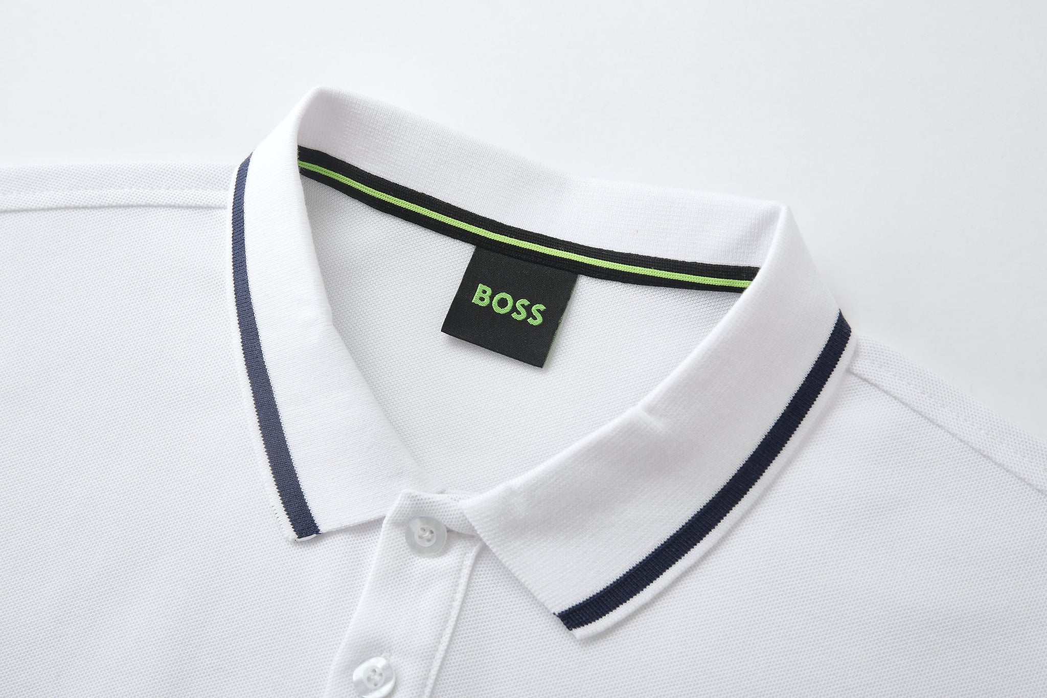 Camiseta 22353# Tipo Polo Blanca Para Hombre