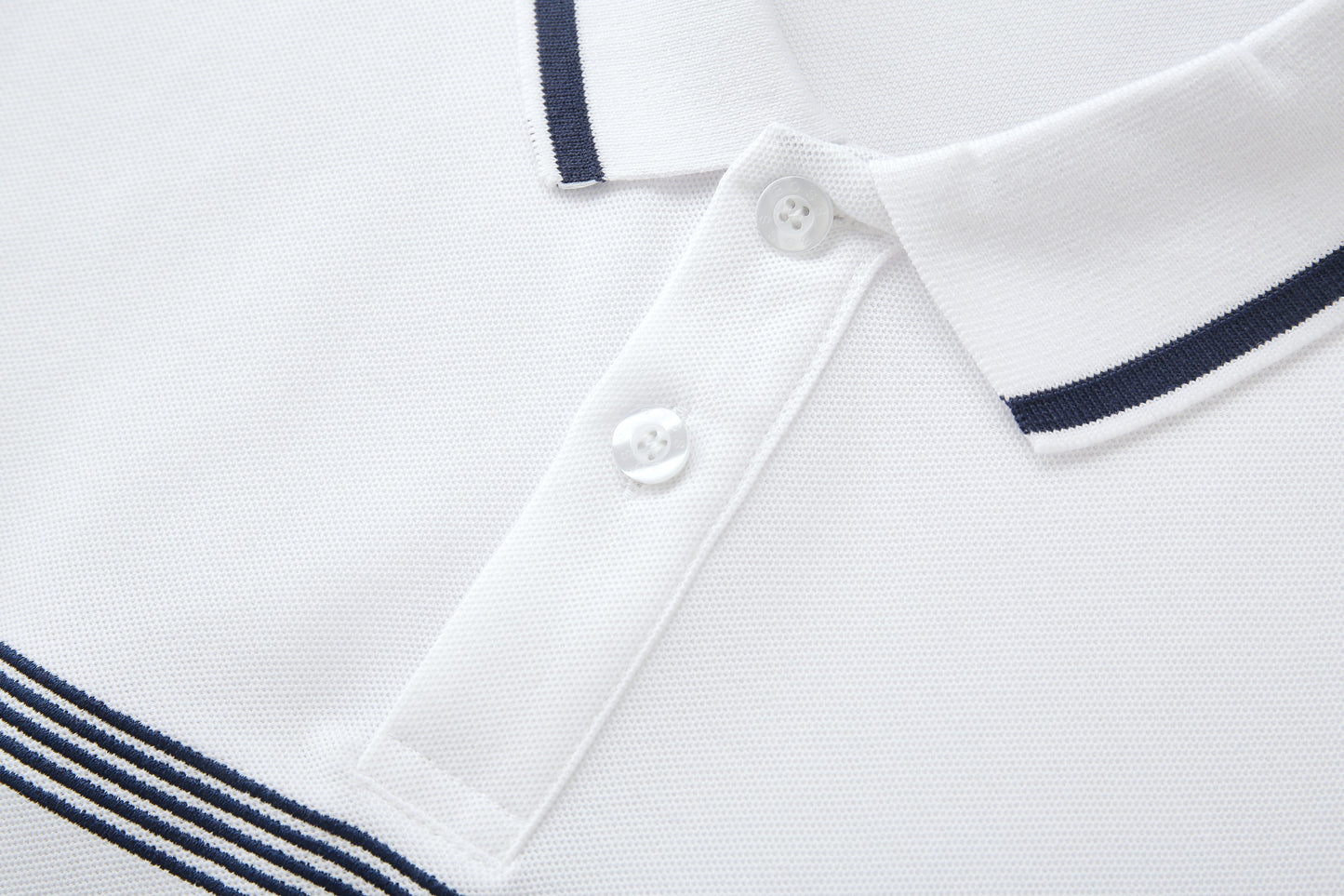 Camiseta 22353# Tipo Polo Blanca Para Hombre