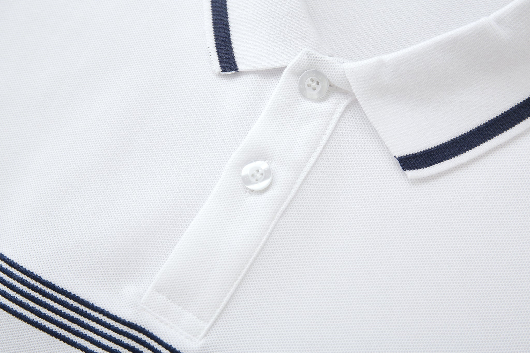 Camiseta 22353# Tipo Polo Blanca Para Hombre