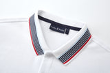 Camiseta 22476# Tipo Polo Blanca Para Hombre