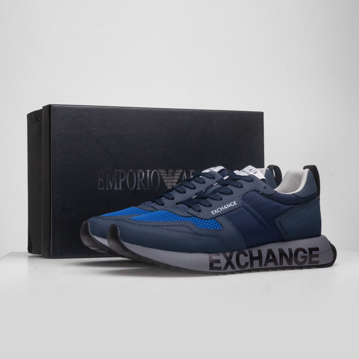 ZAPATILLA ARM LEATHER Blue Armani