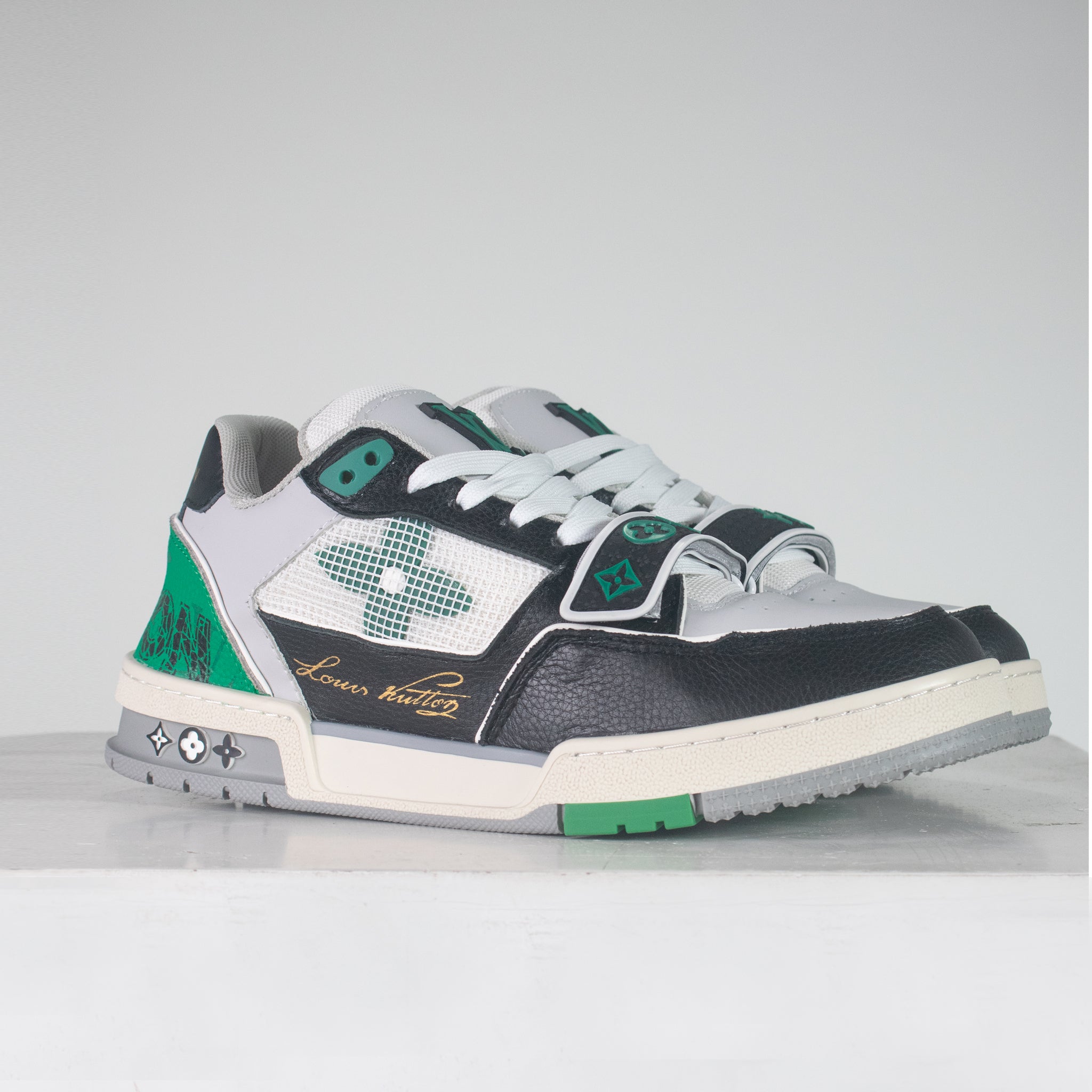 Sneakers LV Trainer Grey/Green