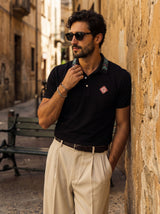 Camiseta 185036 Tipo Polo Negro para hombre