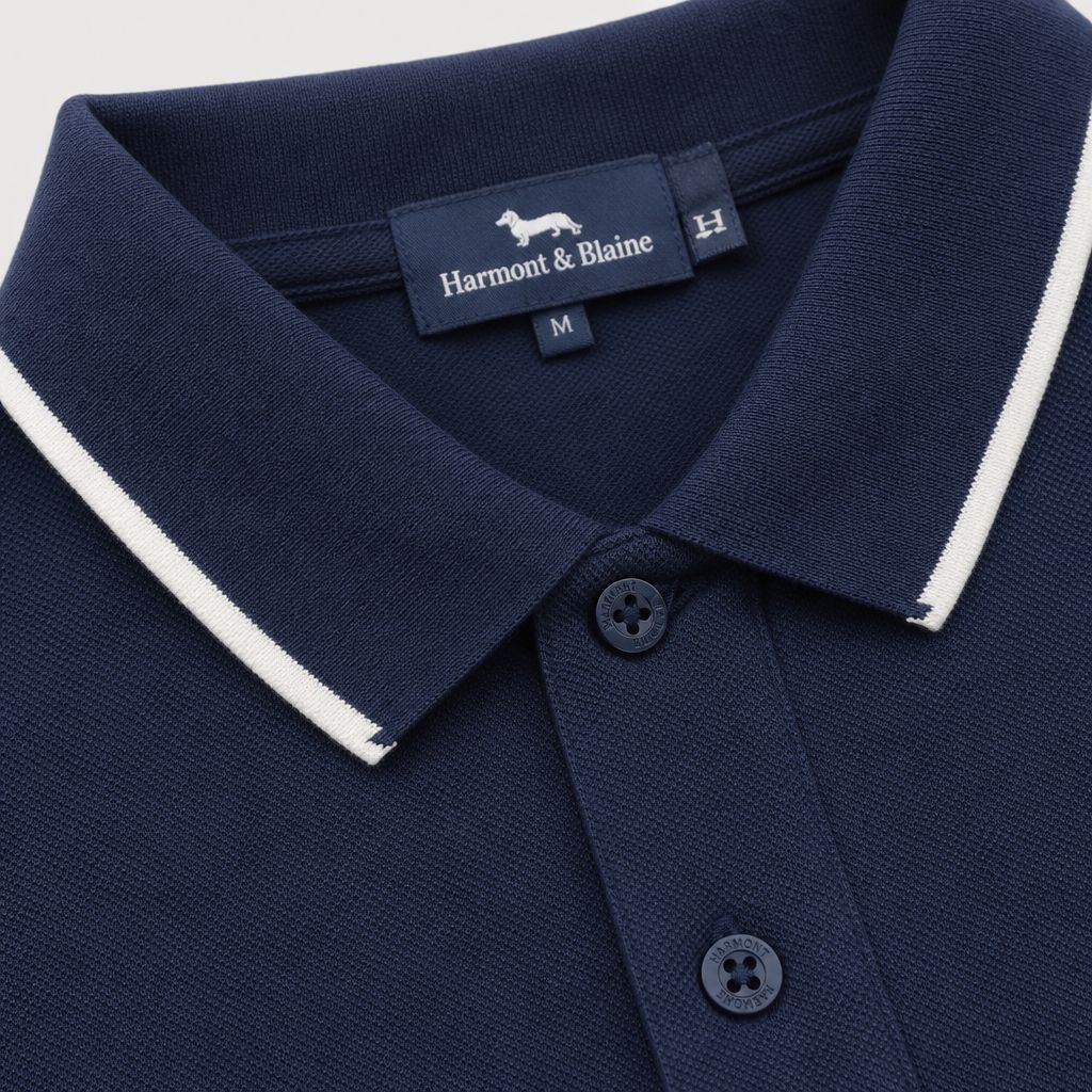 Camiseta 918053 Tipo Polo Azul Oscuro para hombre