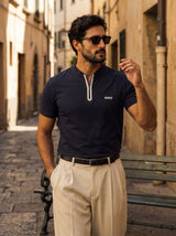 Camiseta 921082 Tipo Polo Azul Oscuro para hombre