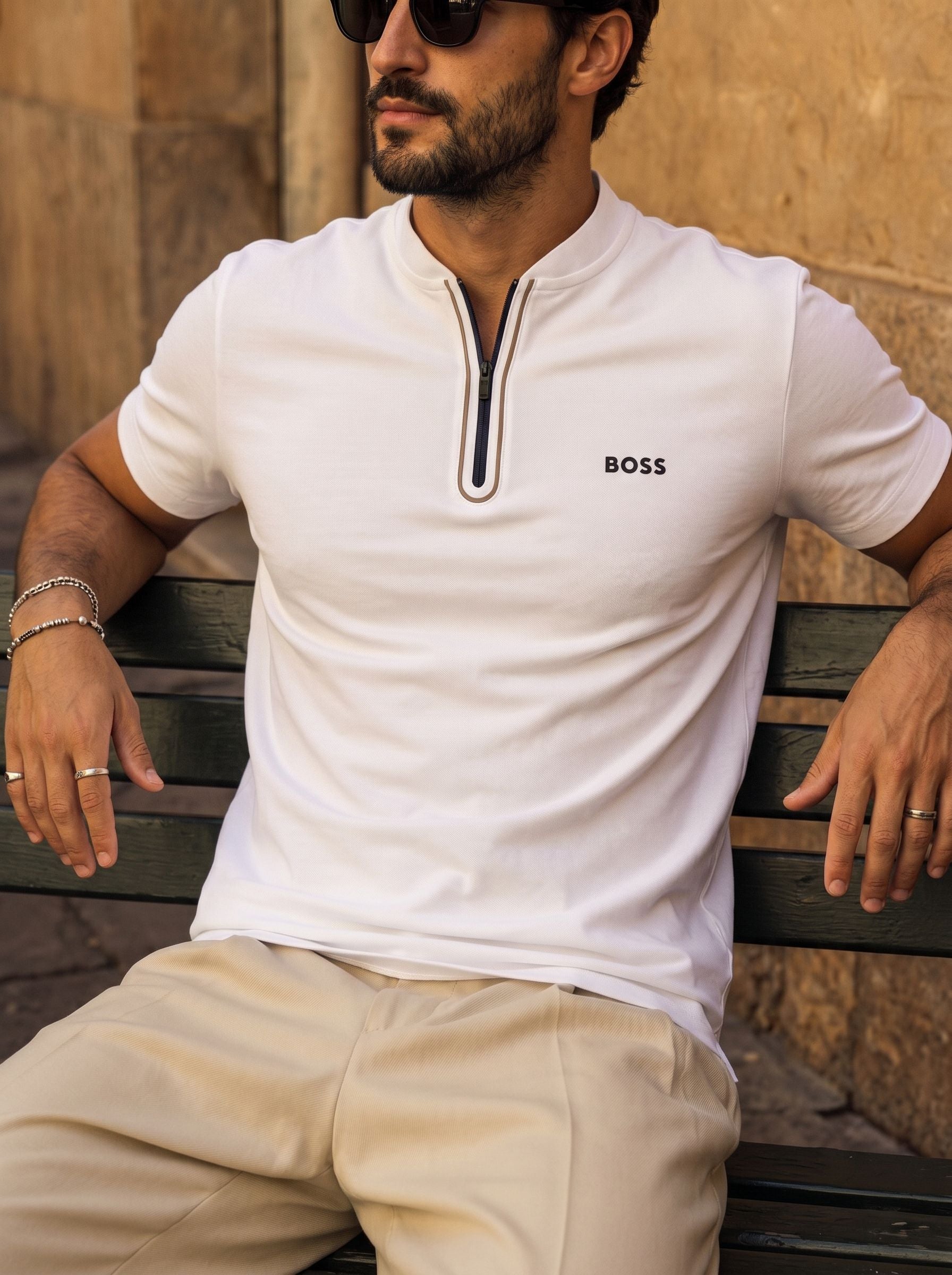 Camiseta 921082 Tipo Polo Blanco para hombre