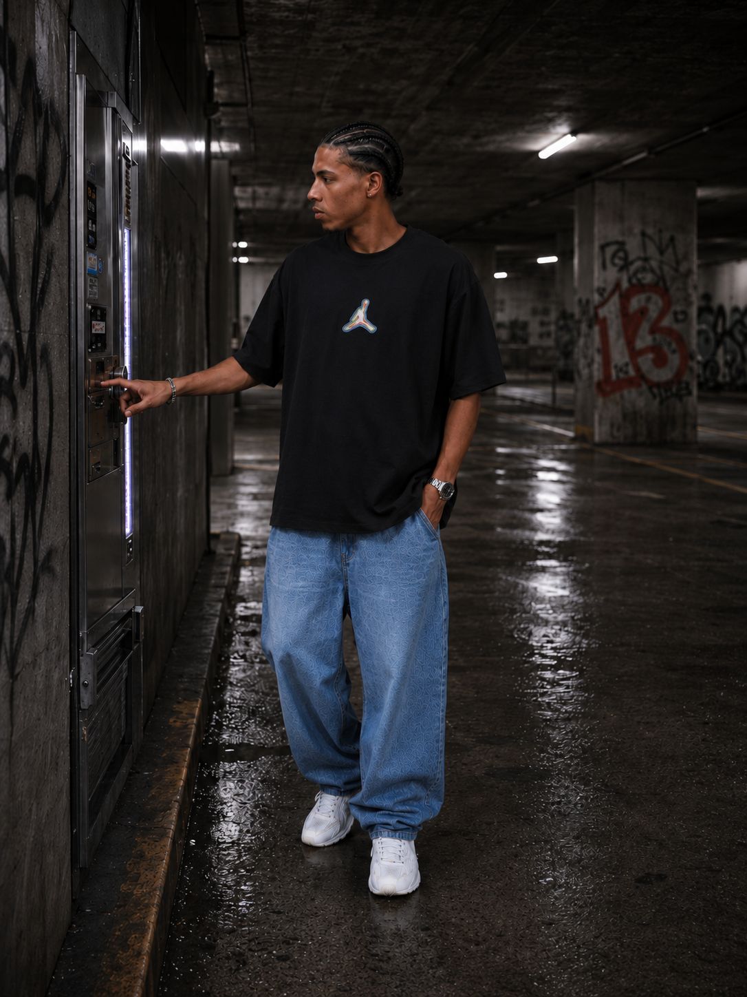 Camiseta 788364 Oversize Negro para hombre