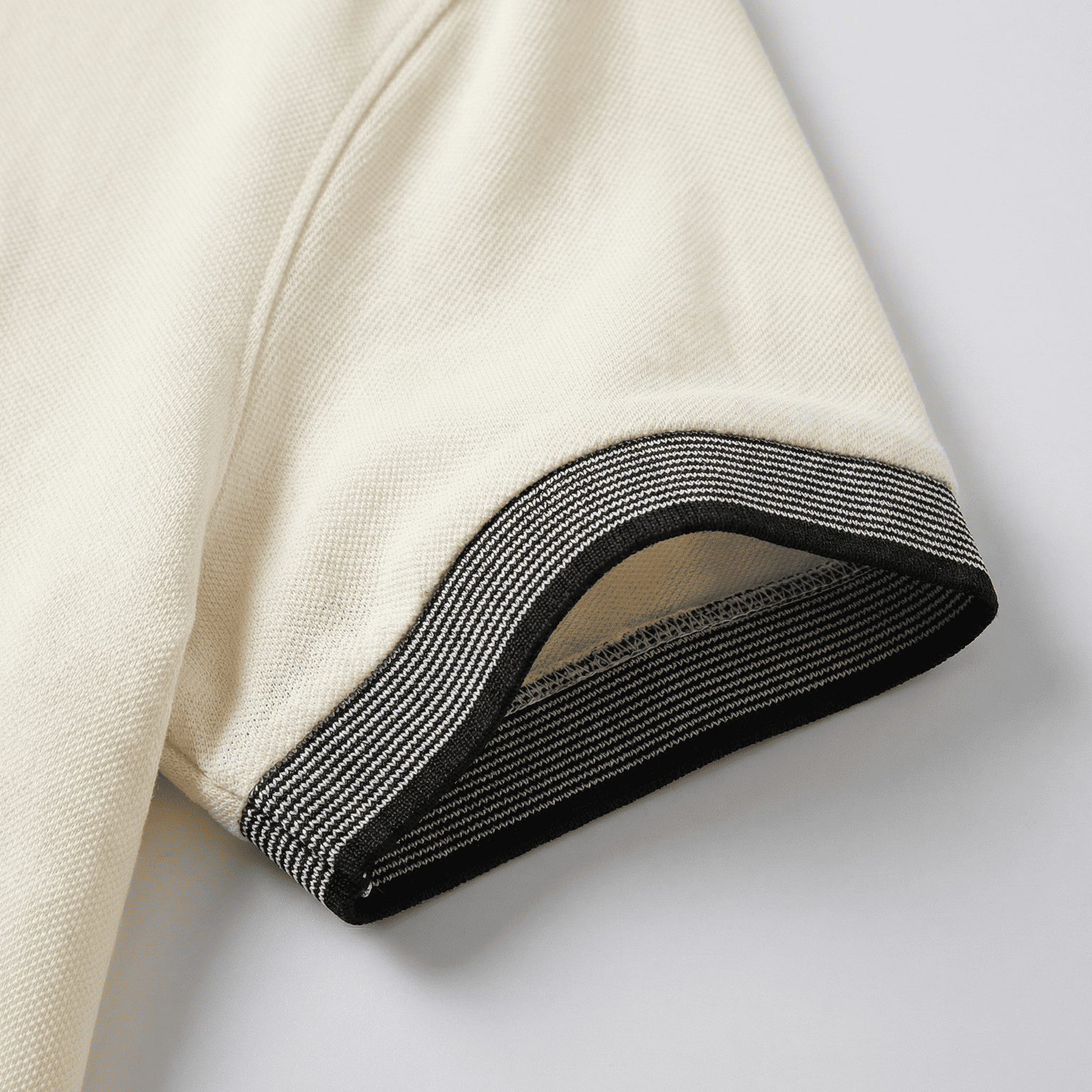 Camiseta 185017 Tipo Polo Crema Para Hombre