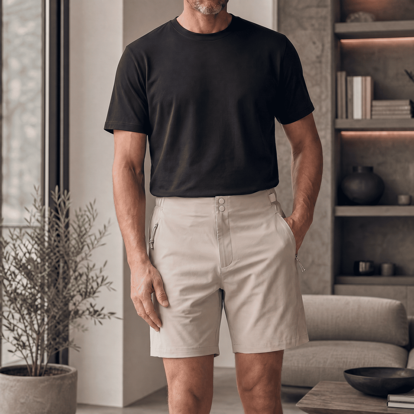 Pantaloneta 25D668 Albaricoque Para Hombre