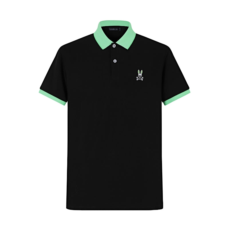 Camiseta 22336# Tipo Polo Negra Para hombre