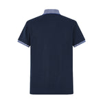 Camiseta 22336# Tipo Polo Azul Oscuro Para Hombre