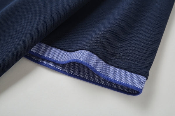 Camiseta 22336# Tipo Polo Azul Oscuro Para Hombre