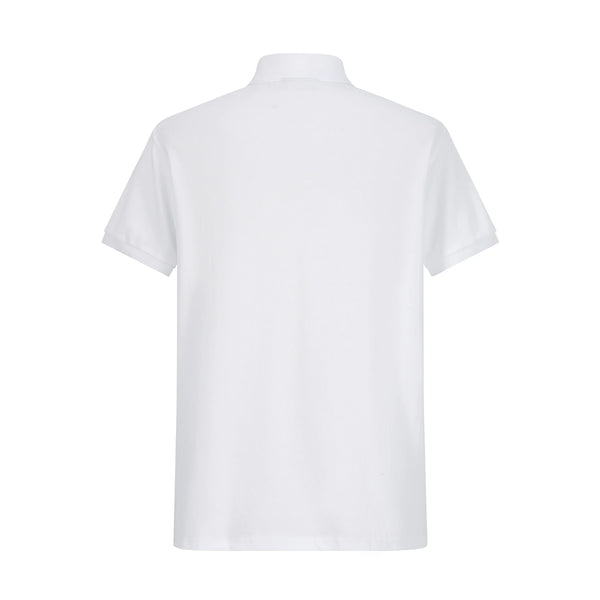 Camiseta Bur1# Tipo Polo Blanca Para Hombre