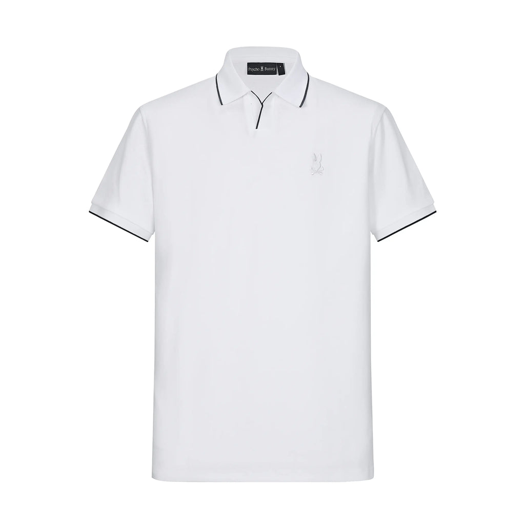 Camiseta Bu110# Tipo Polo Blanco Para Hombre