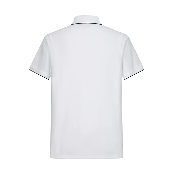 Camiseta Bu110# Tipo Polo Blanco Para Hombre