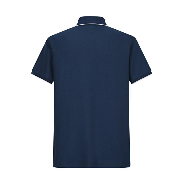 Camiseta Bu110# Tipo Polo Azul Oscuro Para Hombre