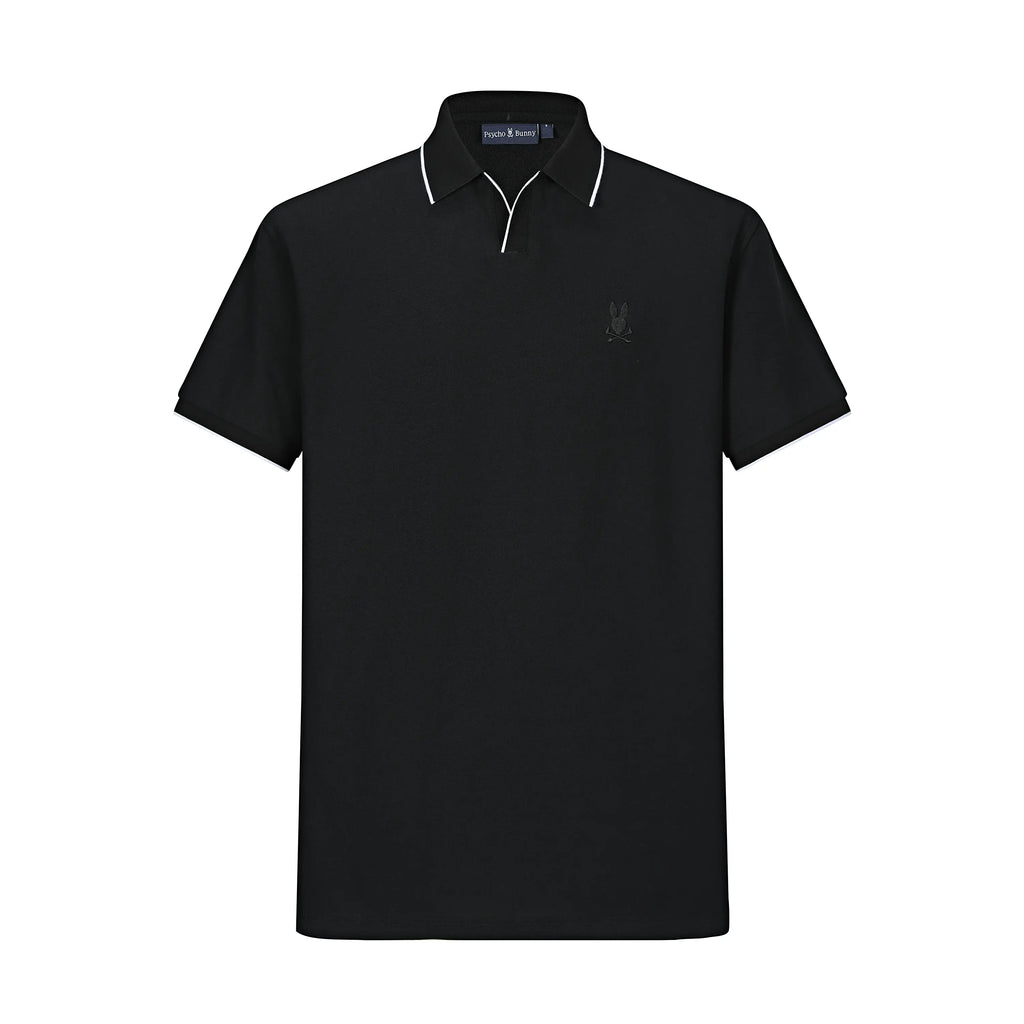 Camiseta Bu110# Tipo Polo Negro Para Hombre