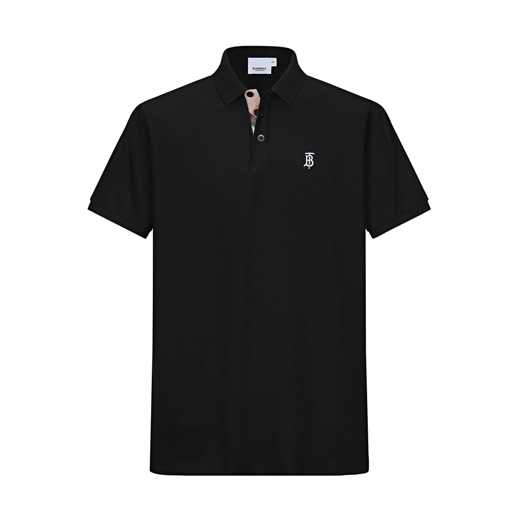 Camiseta Bur1# Tipo Polo Negra Para Hombre