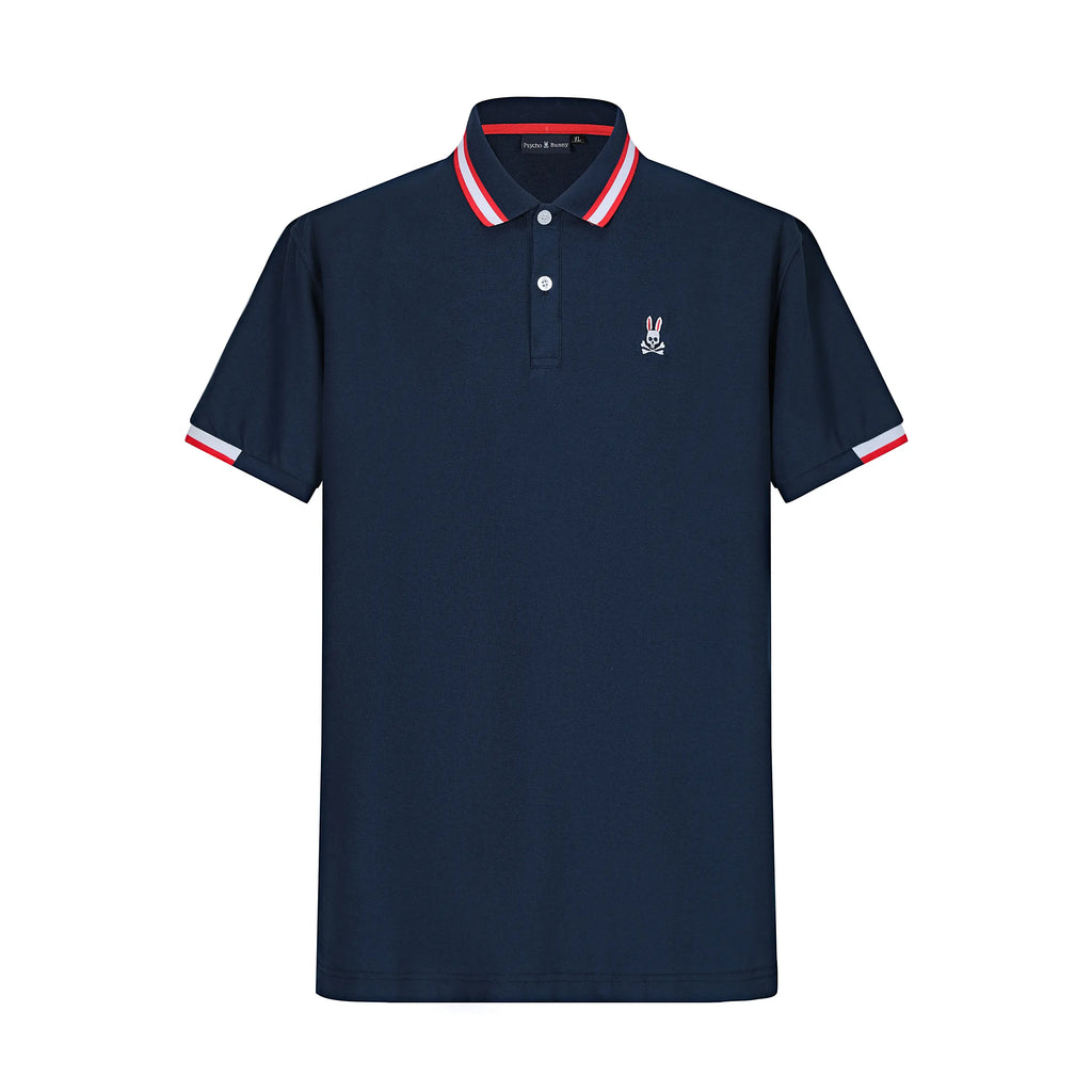 Camiseta Bu104 Tipo Polo Azul Oscuro Para Hombre