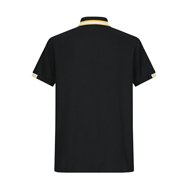 Camiseta Bu104 Tipo Polo Negro Para Hombre